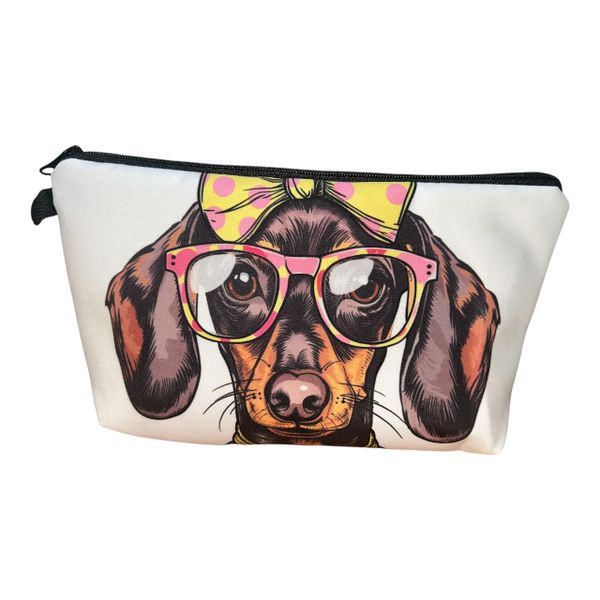 Launch Republic Dachshund Print Makeup Bag
