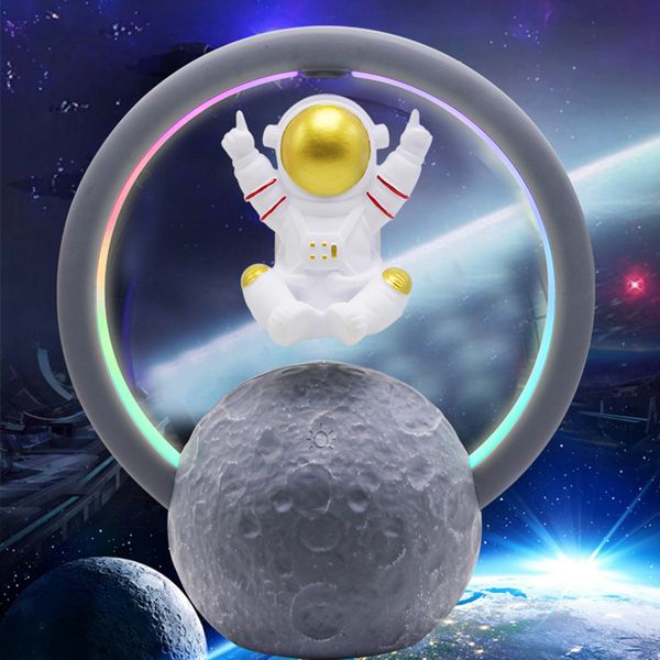 Bluetooth Speaker RGB Light Touch Adjustment 360 Degree Astronaut 598A Gold