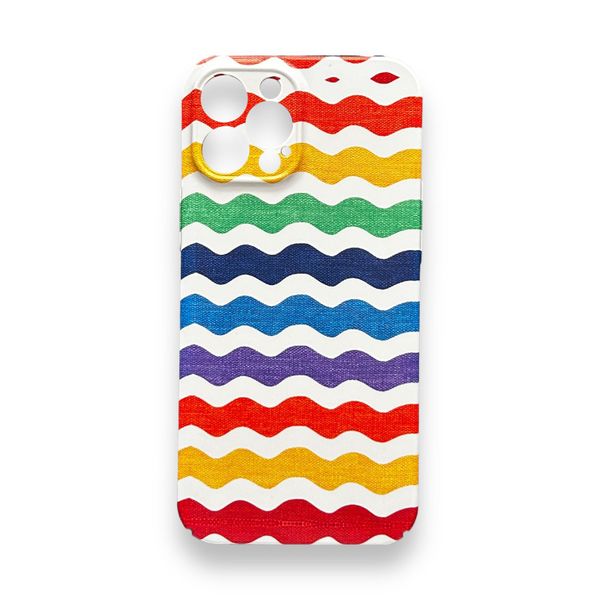 JAY Rainbow Wave Print Hard Phone Case For iPhone 12 Pro Max