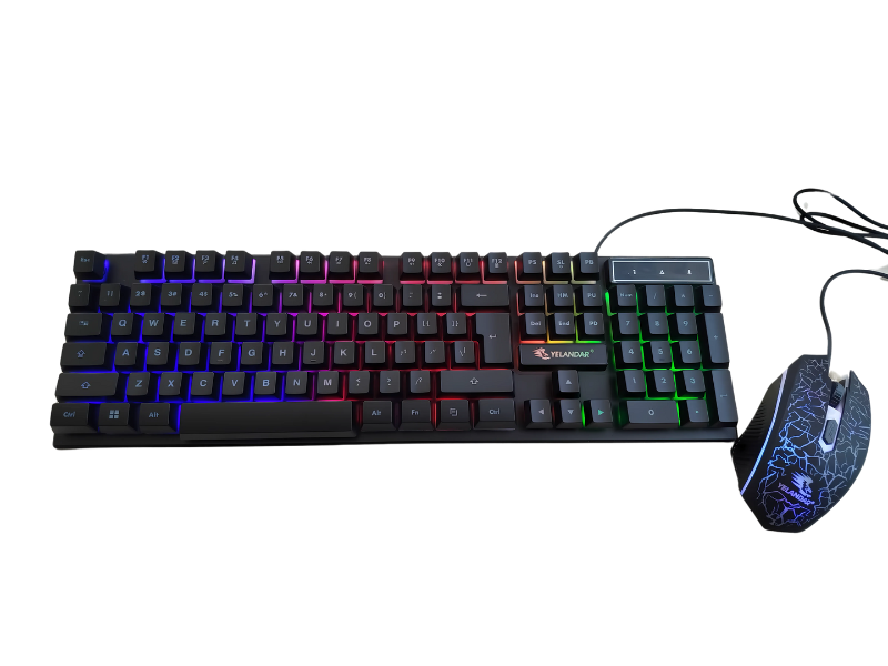 Lightning Keyboard Mouse Gaming Set Colourful | KT333 | YA-4600 - Yelandar