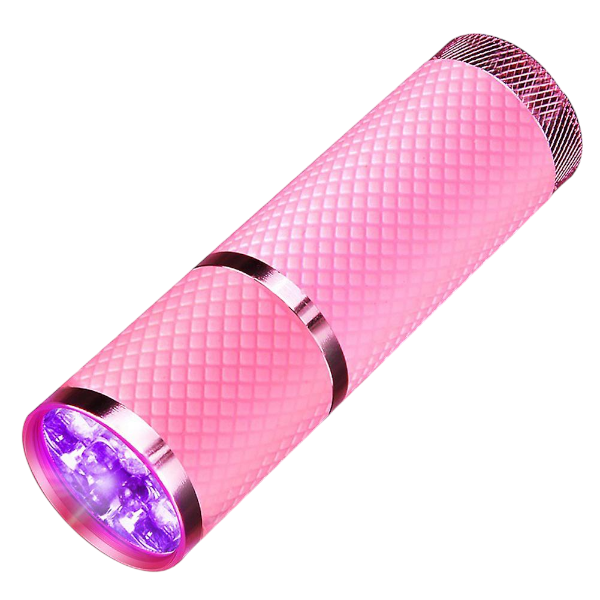 Mini Battery-Operated UV LED Nail Dryer With Anti-Slip Rubber Grip - Pink