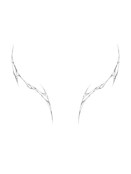 1 Piece - Demon Horns Temporary Tattoo - Black