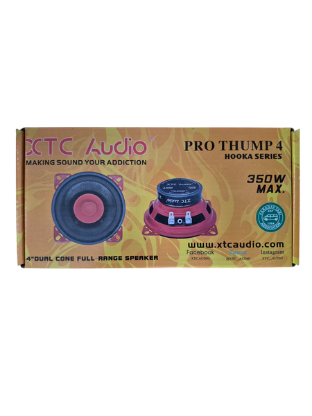 XTC Pro Thump 4" Full Range 350W Coaxial Door Mounted Round Car Speaker