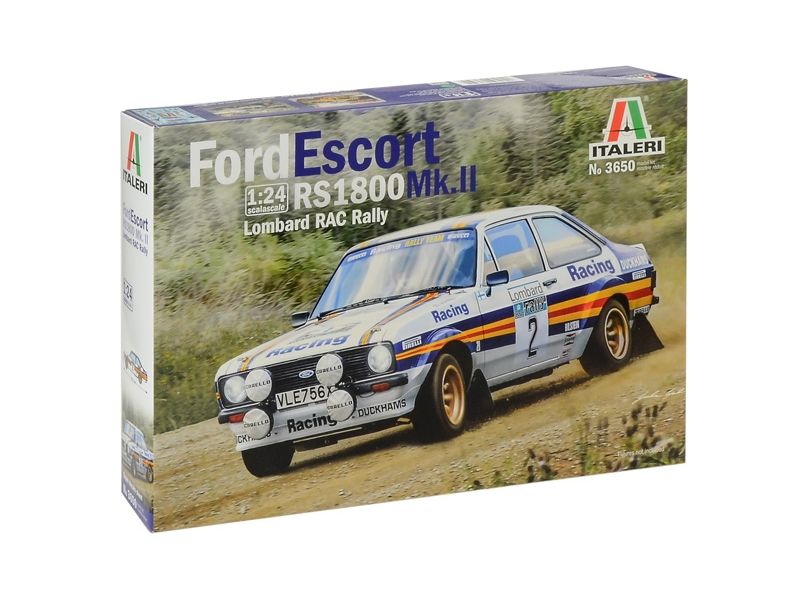 Italeri 1/24 Ford Escort RS1800 MKII RAC Rally Car Plastic Model Kit