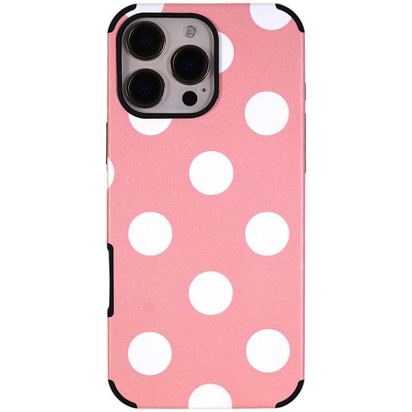 Pink &amp; White Polka Dot Protective Phone Case - Compatible with iPhone