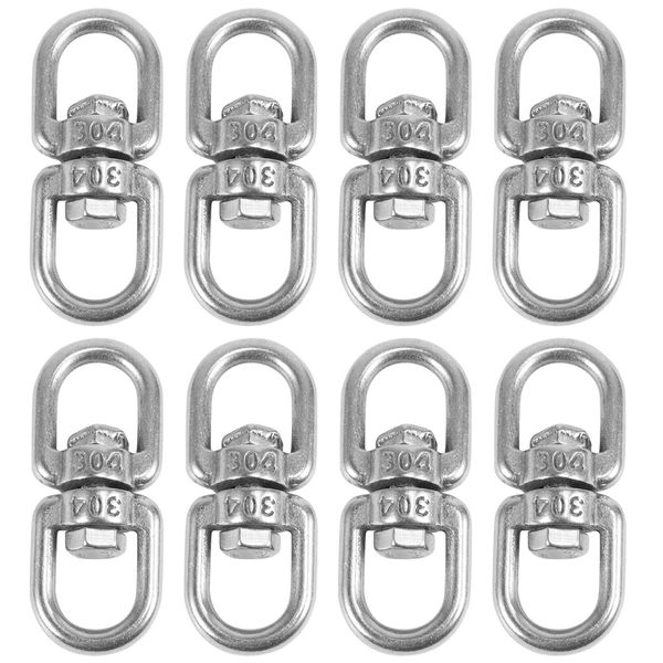 8PCS Stainless Steel Hanging Basket Plant Hanger Swivel Hook(M4)