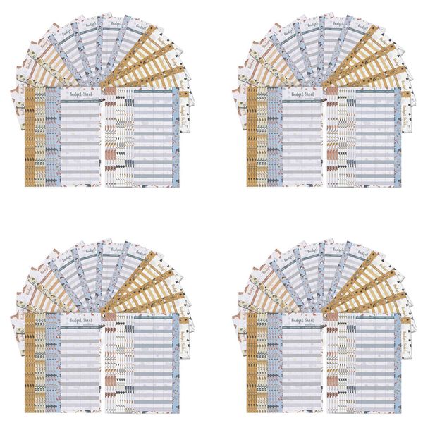 48 Budget Sheets For A6 Budget Binder For Cash&amp;Ledger Book For Wallet