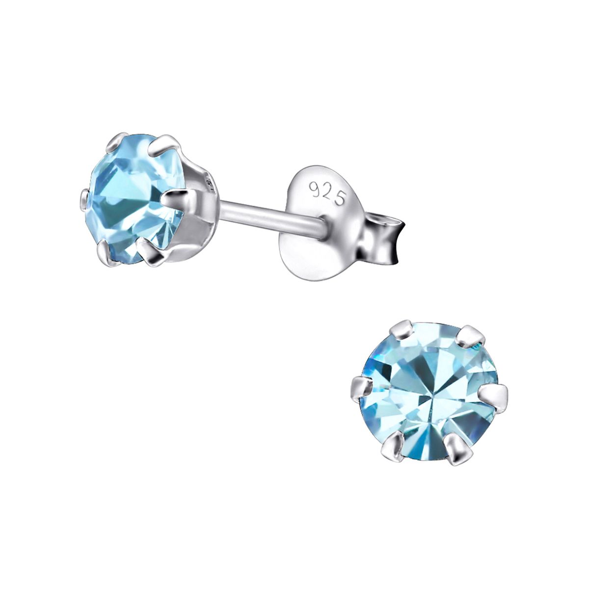 Fine Living Jewellery - Women and Girls Blue Stud Earrings | Shop Today ...