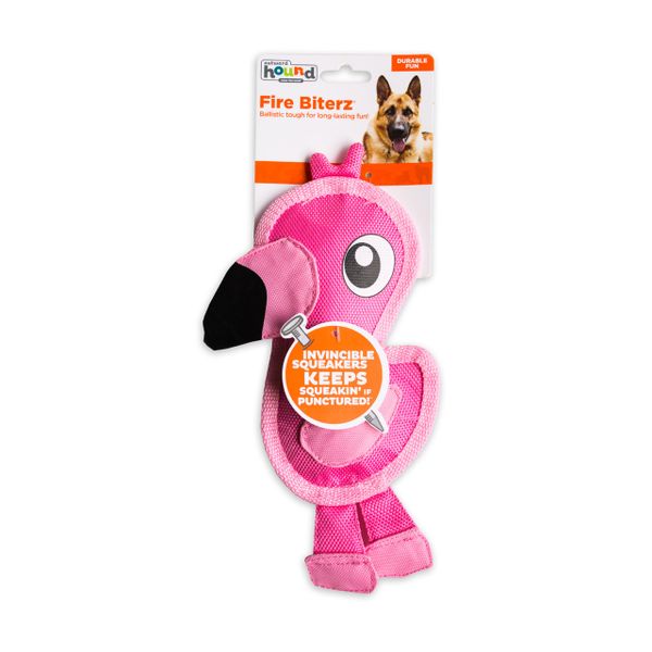Outward Hound - Fire Biterz Tropical Plush Toy - Flamingo