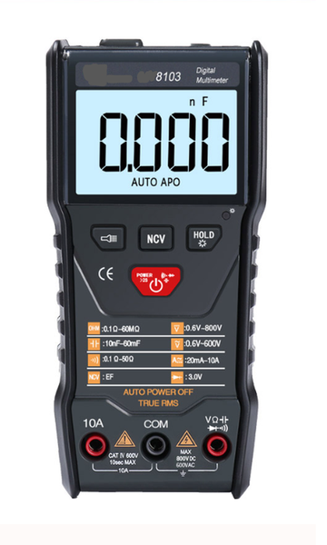 ET8103 Auto-ranging True RMS CAT IV AC/DC Digital Multimeter