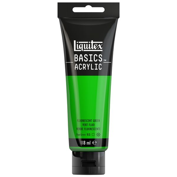 Liquitex Basics Acrylic Colour 118ml Tube - Fluorescent Green