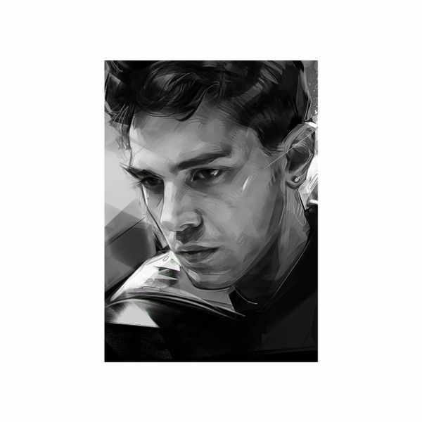 Black and White Actress Portrait - A1 Poster