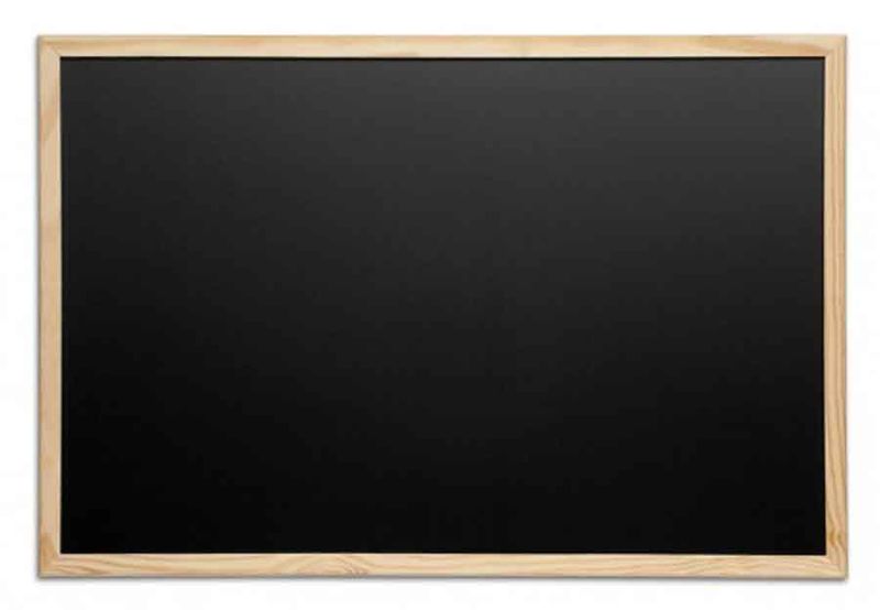 Black ChalkBoard with Wooden Frame - 60cm x 40cm