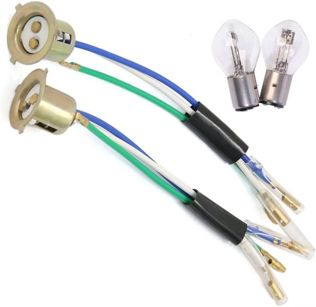 BA20 Headlight Holder with Bulb - Motorcycle 12V Assembly