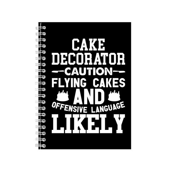 Cake Decorator Wire Bound Notebooks Baking Gift Idea Writing Books Notepad