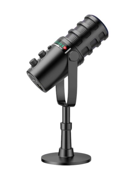 Gaming Condenser Microphone with Cardioid Pickup Pattern - Black