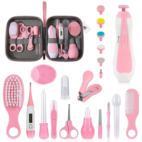 Topika 20 in 1 Baby Care Nursery Kit Infant Grooming Kit,Pink And Blue Image