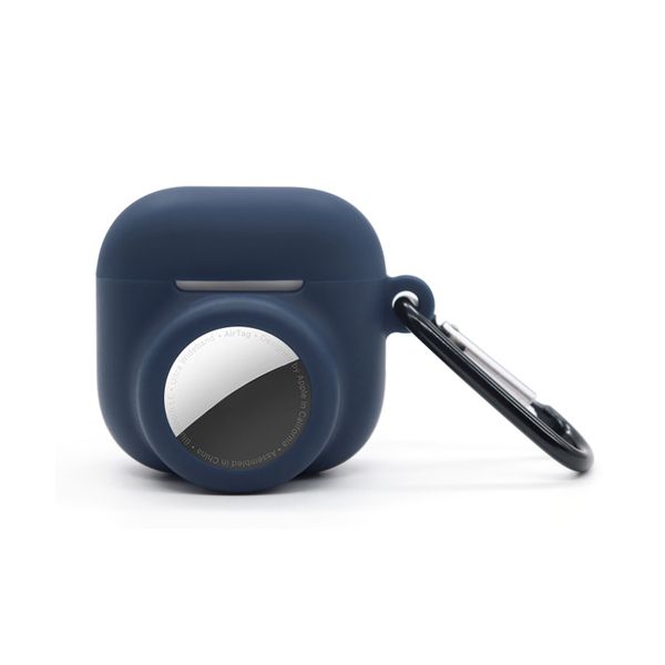 Be used for AirPods4 and AirTag Soft Silicone Protective Case with Keychain