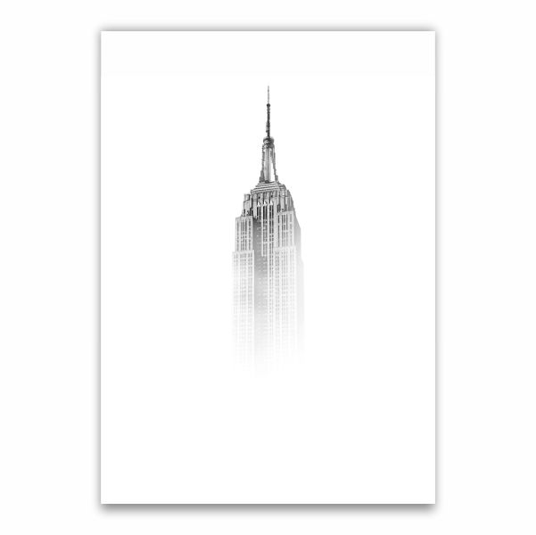 Empire State Building Mist Poster - A1