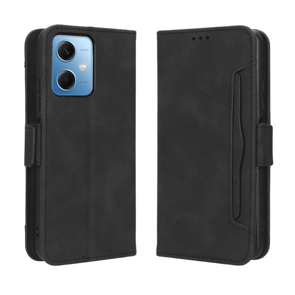 Flip Cover Compatible With Redmi Note 12 5G Multi Card Groove Pattern Leathe Cover