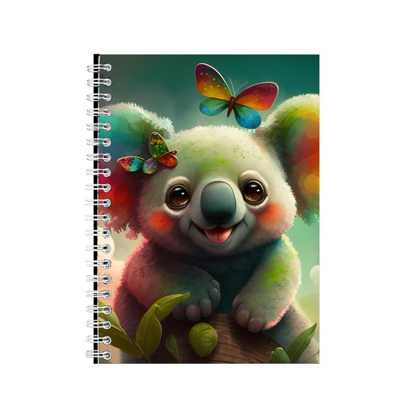 Koala Smiling Whimsical Art Notebook Animal Gift Idea A4 Notepad Pad 82