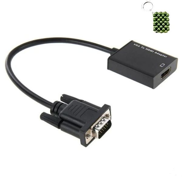 Black VGA To HDTV Multimedia Player Adapter And A Keyholder