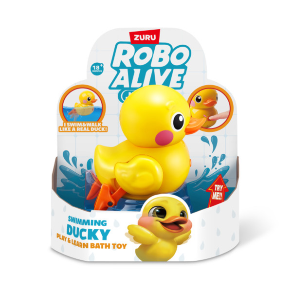 Robo Alive Junior Little Duck Battery-Powered Bath Toy by ZURU
