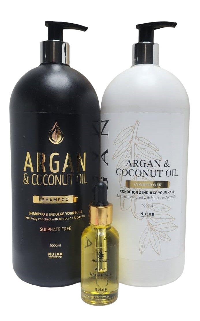 Argan Oil Shampoo Sulfate Free, Argan Oil Conditioner & Pure Argan Oil