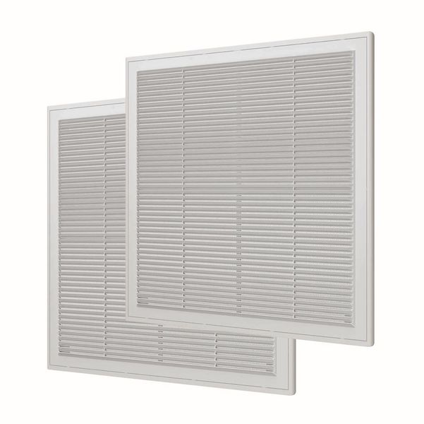 Ventilation removable wall cover vent grilles 300 x 300mm - 2 pieces White