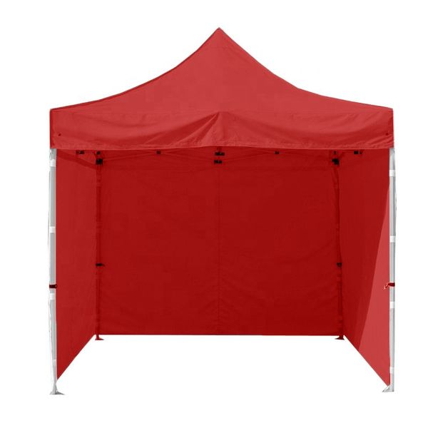 3x3m Red Gazebo Tent with Waterproof Side Cover