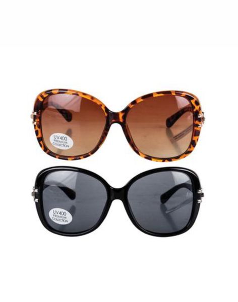 Oversized Classic Sunglasses - Round - 2 Pairs