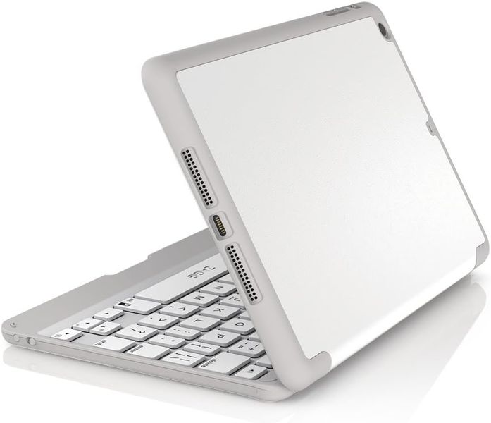 Zagg Folio Cover, Hinged Keyboard compatible with iPad Air -White