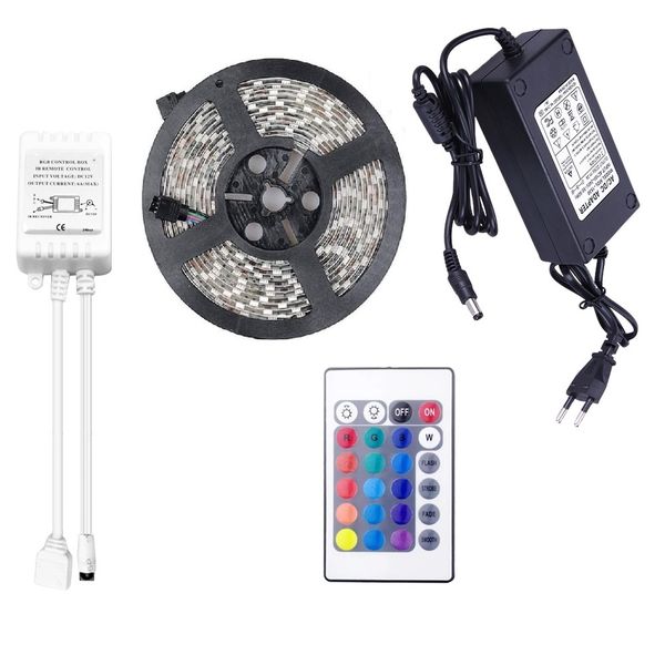 LED RGB Colour Changing Strip Light 5m Prepack SK-5050