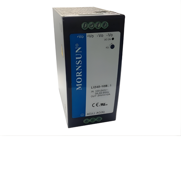 LI240-10B48 48V 5A DIN Rail Metal Case SMPS with Active PFC &amp; 4kVAC