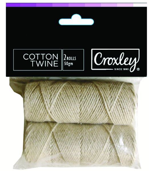 Croxley Cotton Twine Carded - 2 Rolls (50g)