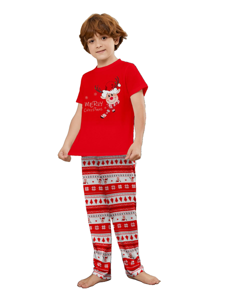 Christmas Family Matching Pajamas - Red - Boys