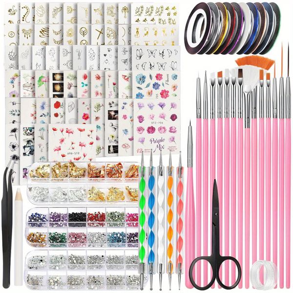 Nail Art Brushes Set, Nail Art Kit, Nail Design Kit, Nail Art Dotting Pens