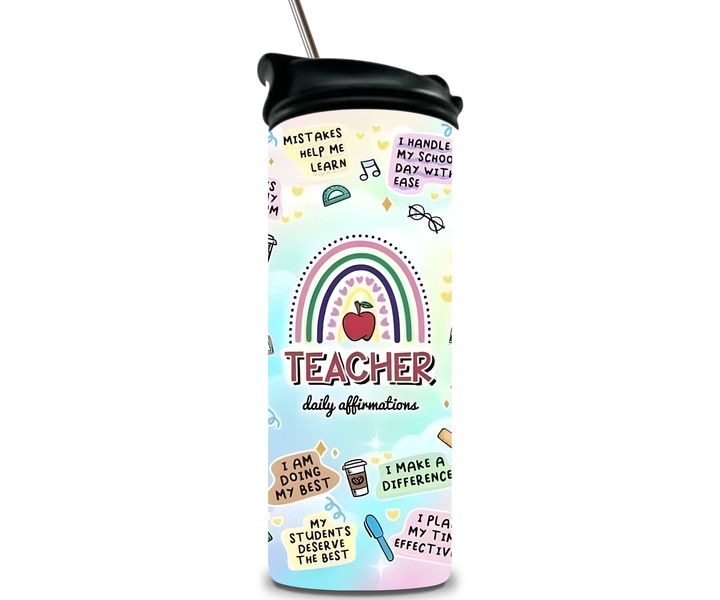 Teacher Design Double Wall Stainless Steel 20oz Tumbler. Water Bottle