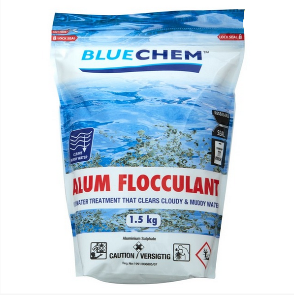 Bluechem Resealable Alum Flocculant - Blue and White (1.5kg)