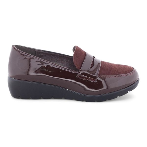 TTP Women Wedge Round Toe Slip On Loafers XB3705