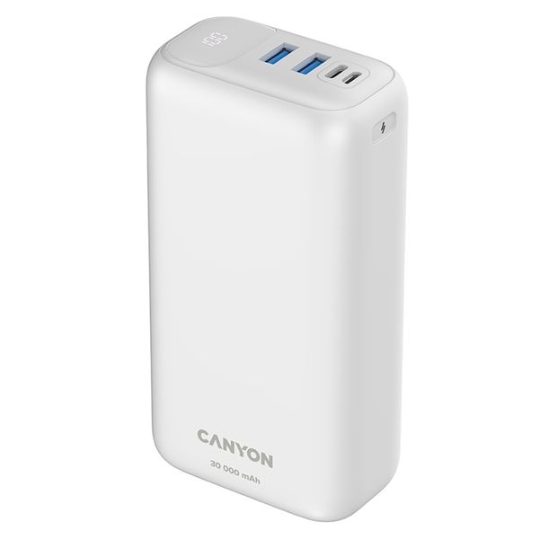 Canyon PB-301 30000mAh Power Bank with PD &amp; QC 3.0 Fast Charging, 3 Ports