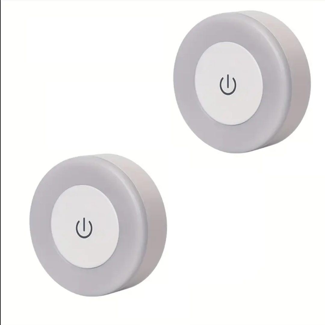 2 - LED Night Light - Touch Dimmable, 3 Colors Mode, Magnetic Wall Mount