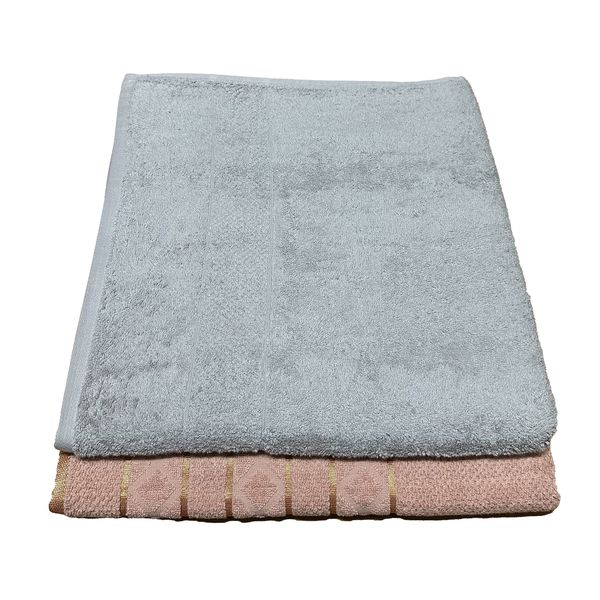 2 Pack Extra Large Bath Towel Luxury Cotton 80 x 150cm - BT14P167LGPE