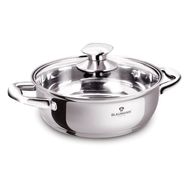 Blaumann 20cm Shallow Pot with Lid - Gourmet Line