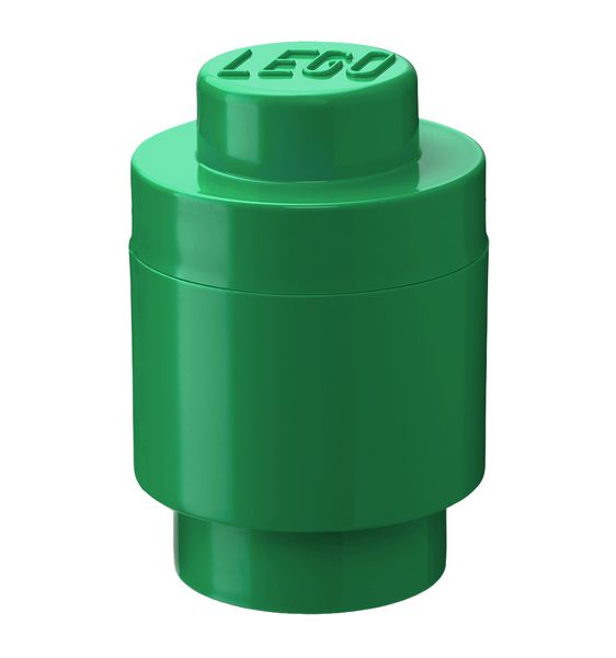 LEGO Storage Brick 1 Round - Dark Green (18cm Tall)