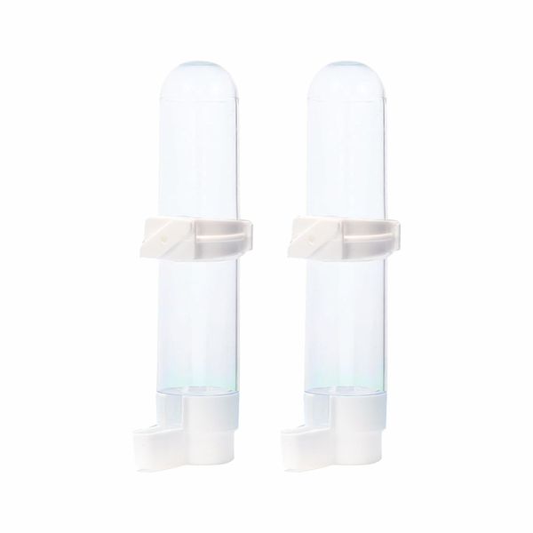 2 Piece White Bird Water Feeder Budgie Water Dispenser - 120ml