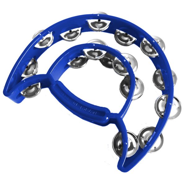 Tambourine - double half moon blue