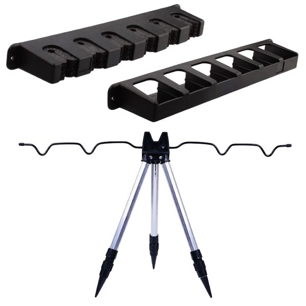 Camping Wall Mounted Storage Stand and Fishing Rod Stand (31cm, 85cm)