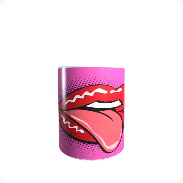 Crazy Lips - Pink Tongue Out - Coffee Mug