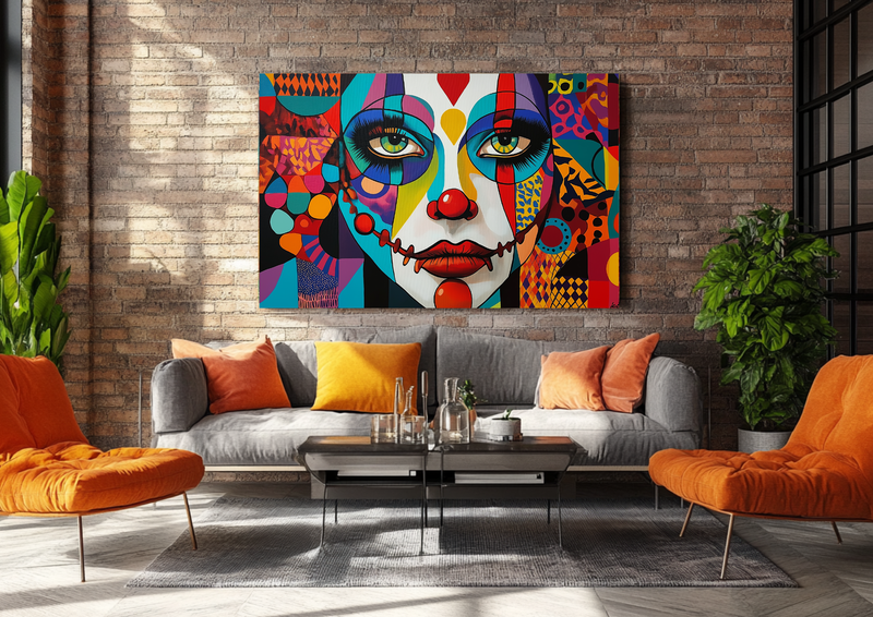 Canvas Wall Art - Harlequin Harmony Abstract - HC0170